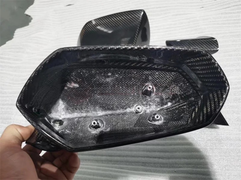Dry Carbon Fiber Car Rearview Mirror Bright Black Rearview Mirror Cover for  Aventador LP700 Side Mirror